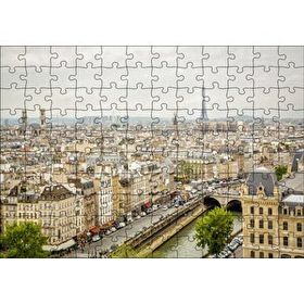 Cakapuzzle Paris Şehri Sen Nehri Eyfel Kulesi Görseli Mdf 120 Parça Puzzle