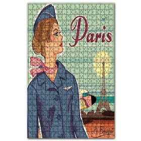 Cakapuzzle Pariste Hostes Afişi Görseli Ahşap 500 Parça Puzzle