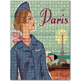 Cakapuzzle Pariste Hostes Afişi Görseli Ahşap 500 Parça Puzzle