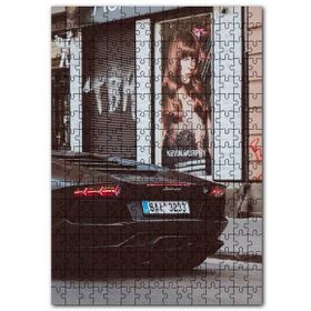 Cakapuzzle Park Halinde Lamborghini Arka Görünüm Mdf 1000 Parça Puzzle