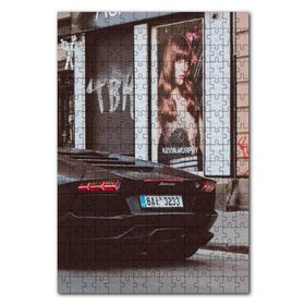 Cakapuzzle Park Halinde Lamborghini Arka Görünüm Mdf 1000 Parça Puzzle