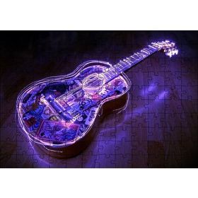 Cakapuzzle Parkede Klasik Gitar Neon Karışık Desenli 120 Parça Ahşap Puzzle