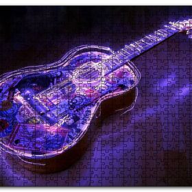 Cakapuzzle Parkede Klasik Gitar Neon Karışık Desenli Mdf 1000 Parça Puzzle