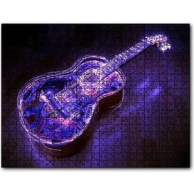 Cakapuzzle Parkede Klasik Gitar Neon Karışık Desenli Mdf 1000 Parça Puzzle