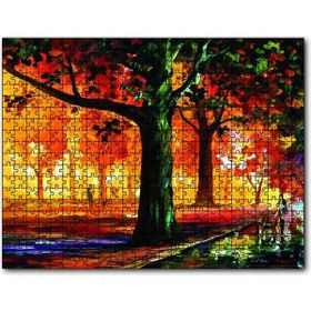 Cakapuzzle Parkta Insan Manzarası Yağlı Boya 500 Parça Puzzle
