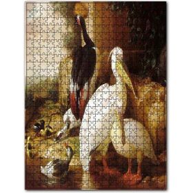 Cakapuzzle Parkta Pelikanlar İran Tavuğu ve Ördekler Ahşap 255 Parça Puzzle