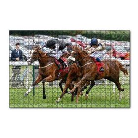 Cakapuzzle Parkurda Kıyasıya Yarışan Safkanlar 120 Parça Ahşap Puzzle