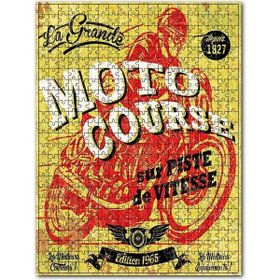 Cakapuzzle Parkurda Moto Yarışı Afiş Görseli Ahşap 255 Parça Puzzle