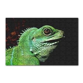 Cakapuzzle Parlak Yeşil Renkleriyle Kertenkele 120 Parça Ahşap Puzzle