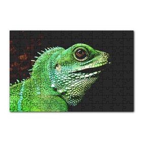 Cakapuzzle Parlak Yeşil Renkleriyle Kertenkele 120 Parça Ahşap Puzzle