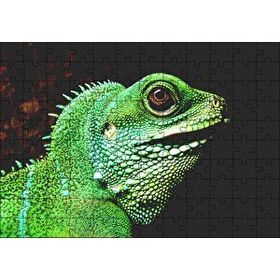 Cakapuzzle Parlak Yeşil Renkleriyle Kertenkele 120 Parça Ahşap Puzzle