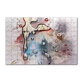 Cakapuzzle Parlak Zeminde Civalı Mürekkep Lekesi Desen 120 Parça Ahşap Puzzle