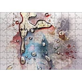 Cakapuzzle Parlak Zeminde Civalı Mürekkep Lekesi Desen 120 Parça Ahşap Puzzle