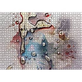 Cakapuzzle Parlak Zeminde Civalı Mürekkep Lekesi Desen Mdf 1000 Parça Puzzle
