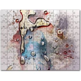 Cakapuzzle Parlak Zeminde Civalı Mürekkep Lekesi Desen Mdf 120 Parça Puzzle