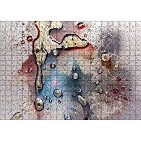Cakapuzzle Parlak Zeminde Civalı Mürekkep Lekesi Desen Mdf 500 Parça Puzzle