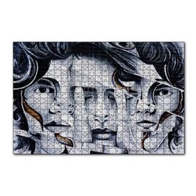 Cakapuzzle Parmaklar ve Yüzler İllüzyonik Duvar Boyama 120 Parça Ahşap Puzzle