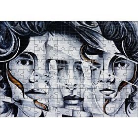 Cakapuzzle Parmaklar ve Yüzler İllüzyonik Duvar Boyama 120 Parça Ahşap Puzzle