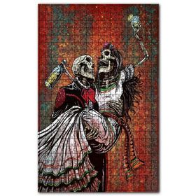 Cakapuzzle Parti Sonrası Sarhoş İskeletler Görseli Ahşap 500 Parça Puzzle