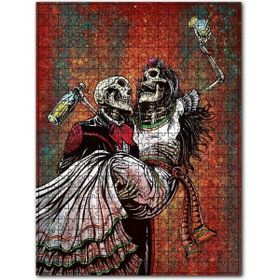 Cakapuzzle Parti Sonrası Sarhoş İskeletler Görseli Ahşap 500 Parça Puzzle