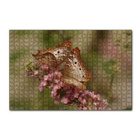 Cakapuzzle Pembe Çiçekler ve Bir Çift Kelebek 120 Parça Ahşap Puzzle