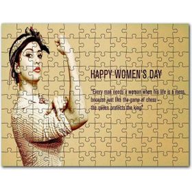 Cakapuzzle Pembe Çiçekler Yeşil Tohumlar ve Flu Desenler Mdf 120 Parça Puzzle