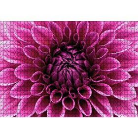 Cakapuzzle Pembe Dahlia Çiçeği Yakın Plan 120 Parça Ahşap Puzzle