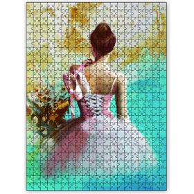 Cakapuzzle Pembe Elbiseli Balerin Görseli 255 Parça Puzzle