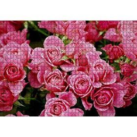 Cakapuzzle Pembe Güller 120 Parça Ahşap Puzzle