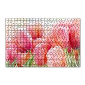 Cakapuzzle Pembe Laleler Görseli 120 Parça Ahşap Puzzle