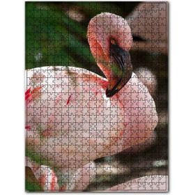 Cakapuzzle Pembeli Beyazlı Amerikan Flamingosu Görseli Ahşap 255 Parça Puzzle