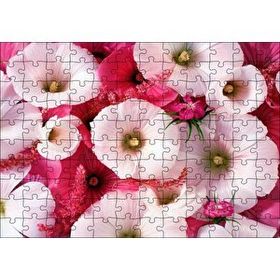 Cakapuzzle Pembeli Beyazlı Kapriz Çiçeği Görseli 120 Parça Ahşap Puzzle