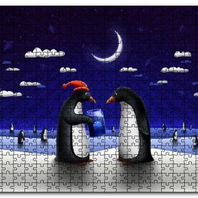 Cakapuzzle Penguenler Yılbaşı Hediyesi Denizanası Mdf 1000 Parça Puzzle