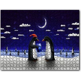 Cakapuzzle Penguenler Yılbaşı Hediyesi Denizanası Mdf 1000 Parça Puzzle