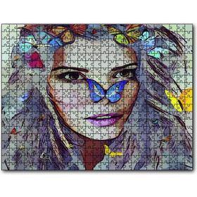 Cakapuzzle Peri Kelebekler Sarışın Güzellik Ahşap 500 Parça Puzzle