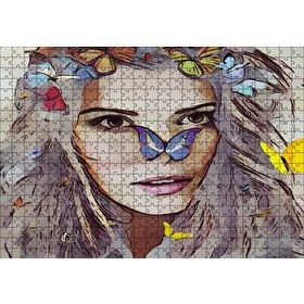 Cakapuzzle Peri Kelebekler Sarışın Güzellik Ahşap 500 Parça Puzzle