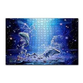 Cakapuzzle Perisi ile Yay ve Balık Burcu Yapboz MDF Puzzle