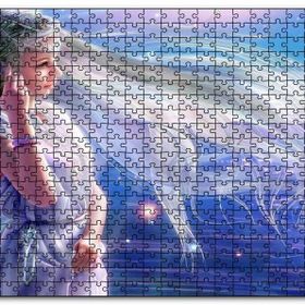 Cakapuzzle Perisi ve Arkaplanda Yıldızlar Mdf 500 Parça Puzzle