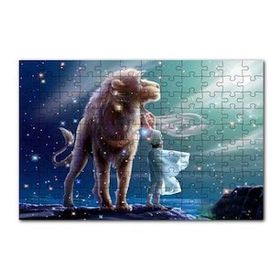 Cakapuzzle Perisi Ve Aslan Burcu Görseli 120 Parça Ahşap Puzzle