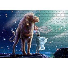 Cakapuzzle Perisi Ve Aslan Burcu Görseli 120 Parça Ahşap Puzzle