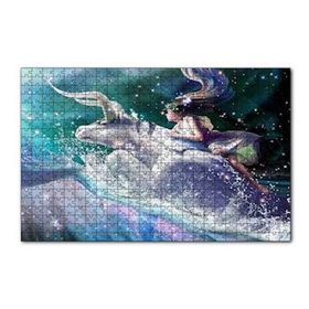 Cakapuzzle Perisi ve Boğa Burcu Görseli 120 Parça Ahşap Puzzle