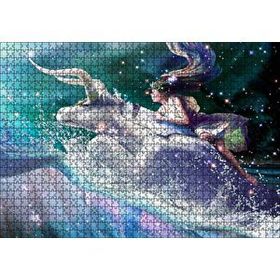 Cakapuzzle Perisi ve Boğa Burcu Görseli Mdf 1000 Parça Puzzle