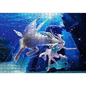 Cakapuzzle Perisi ve Koç Burcu Görseli 120 Parça Ahşap Puzzle