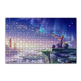 Cakapuzzle Perisi ve Saçtığı Çiçekler 120 Parça Ahşap Puzzle