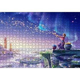Cakapuzzle Perisi ve Saçtığı Çiçekler Mdf 500 Parça Puzzle