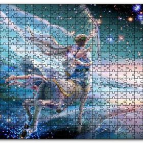 Cakapuzzle Perisi ve Yay Burcu Görseli Mdf 255 Parça Puzzle