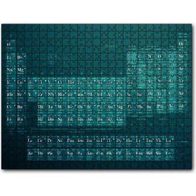Cakapuzzle Periyodik Cetvel Yeşil Haki Arkaplan Mdf 500 Parça Puzzle