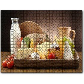 Cakapuzzle Peynir Çeşitleri Süt Sebze Mayva Görseli Mdf 1000 Parça Puzzle
