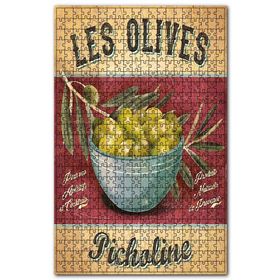 Cakapuzzle Picholine Zeytin Afişi Görseli Ahşap 500 Parça Puzzle
