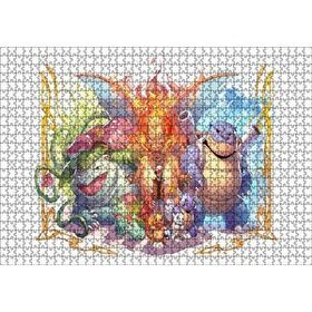 Cakapuzzle Pikaçu Tüm Karakterler Dijital Çizim 120 Parça Ahşap Puzzle